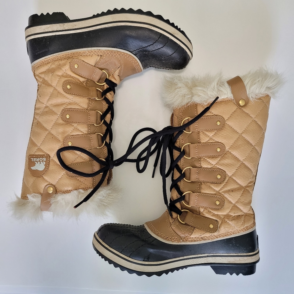 Sorel Women's Tofino Cate Boot -Curry/Black - Picture 3 of 12